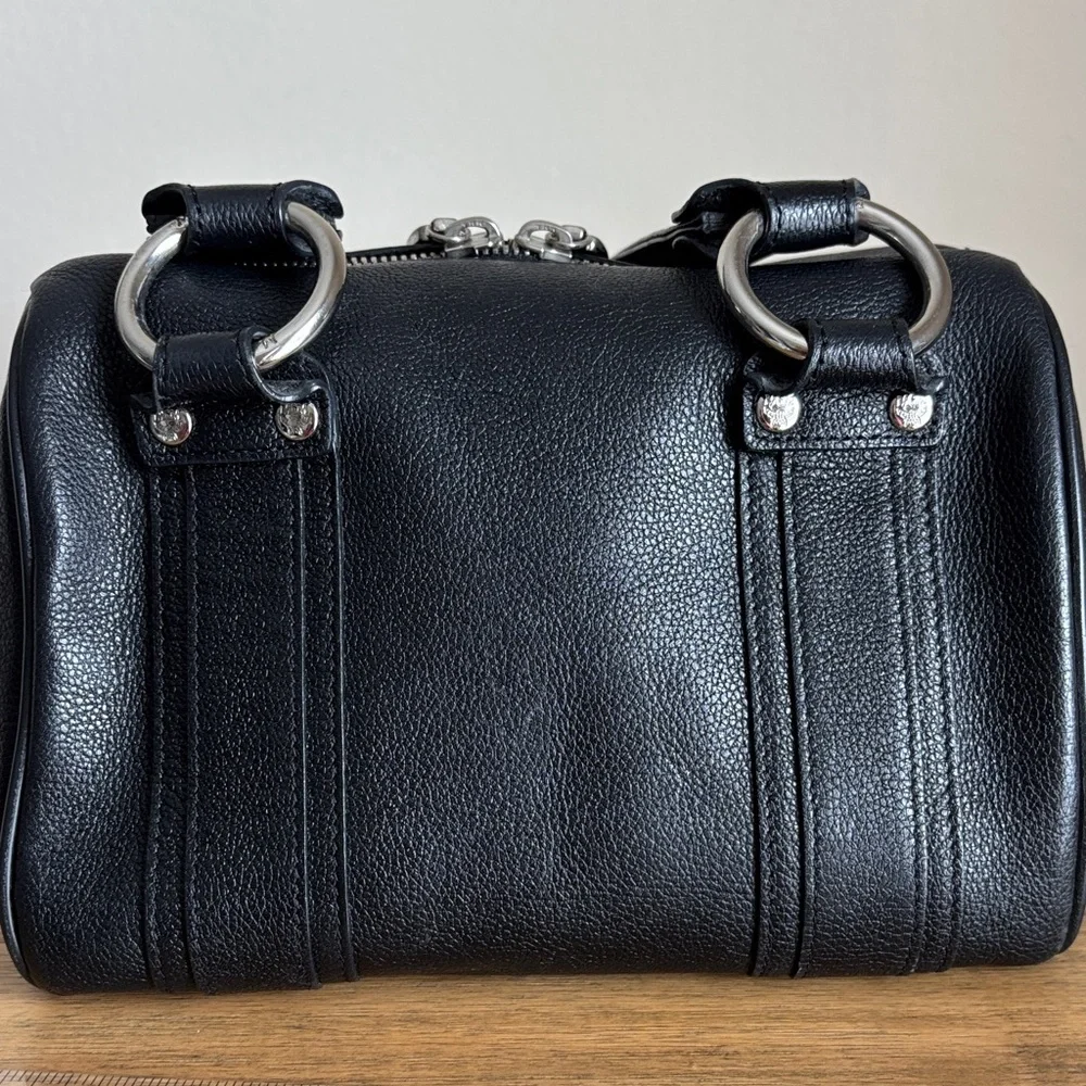 MCM Black Leather Mini Boston Bag - Picture 3 of 12
